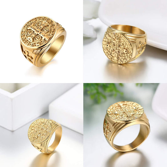 St. Benedict Titanium Protection Ring