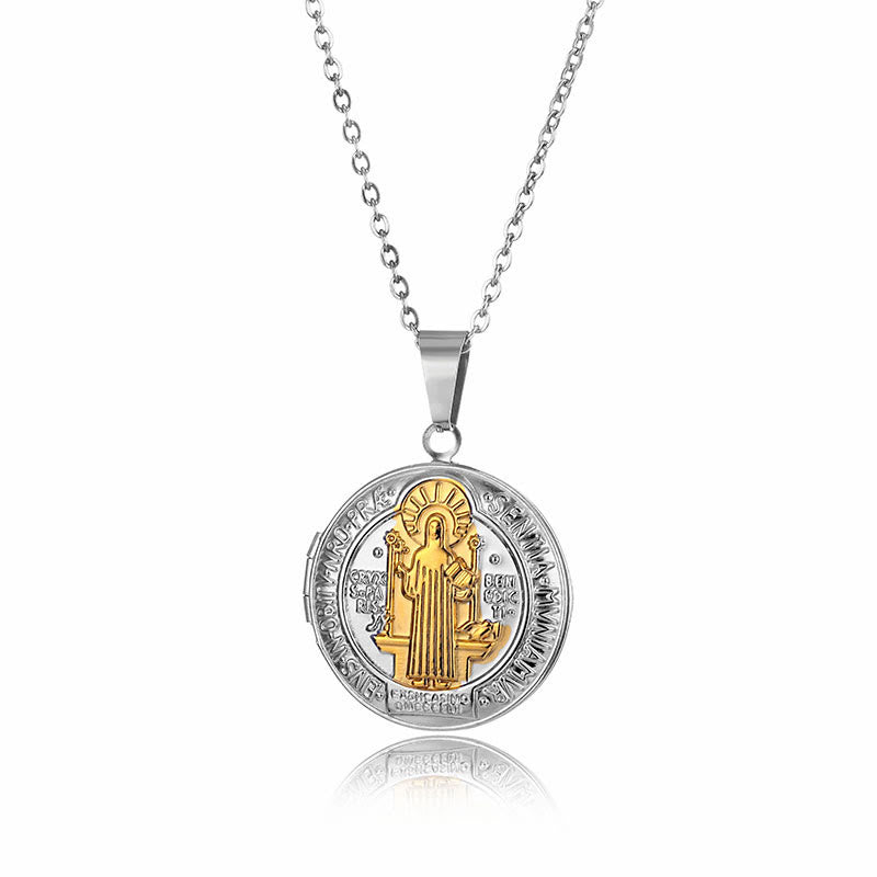 Timeless Titanium Necklace with Classic St. Benedict Pendant