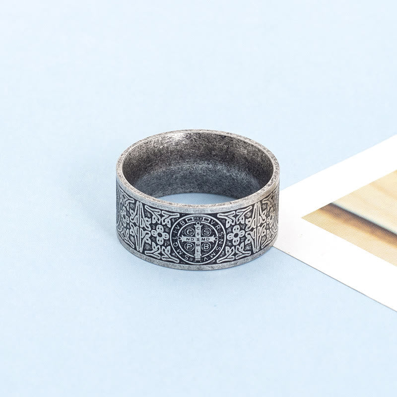 Classic St. Benedict Catholic Ring