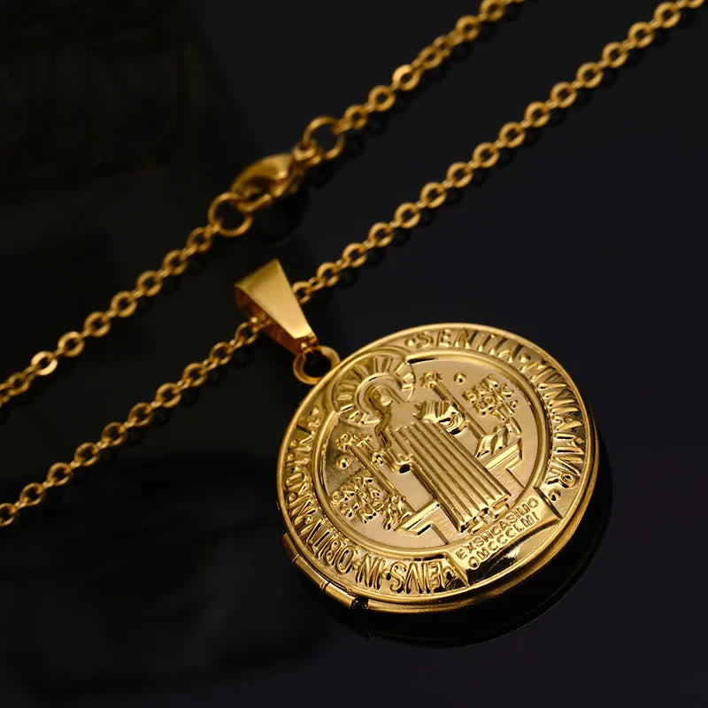 Timeless Titanium Necklace with Classic St. Benedict Pendant