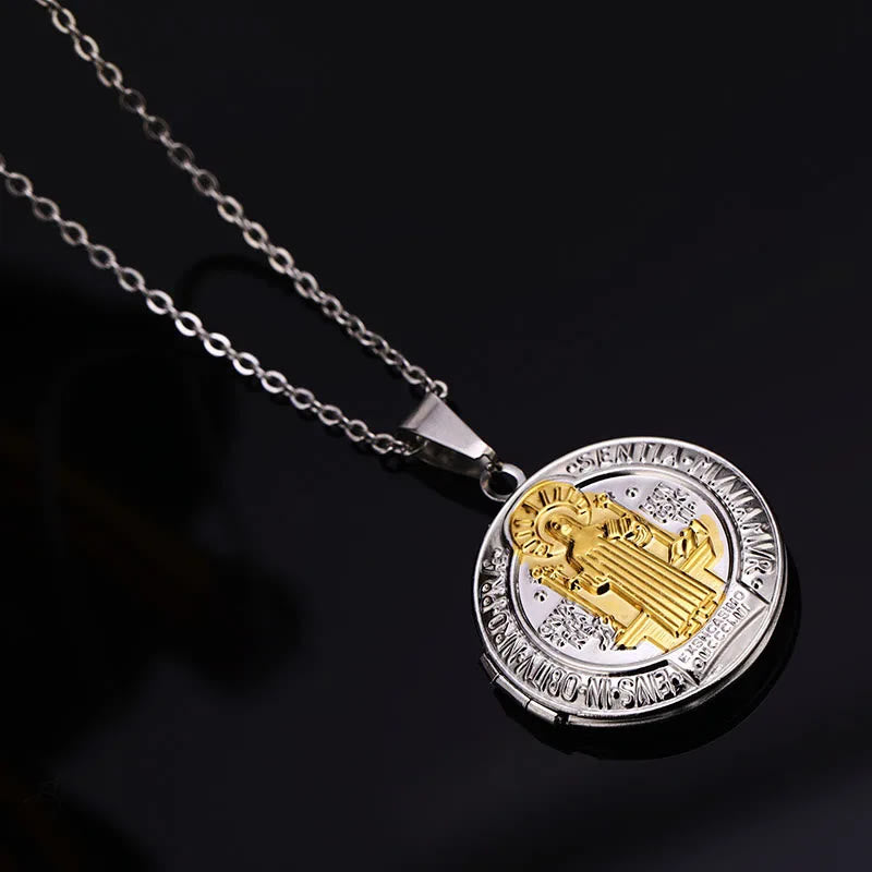 Timeless Titanium Necklace with Classic St. Benedict Pendant