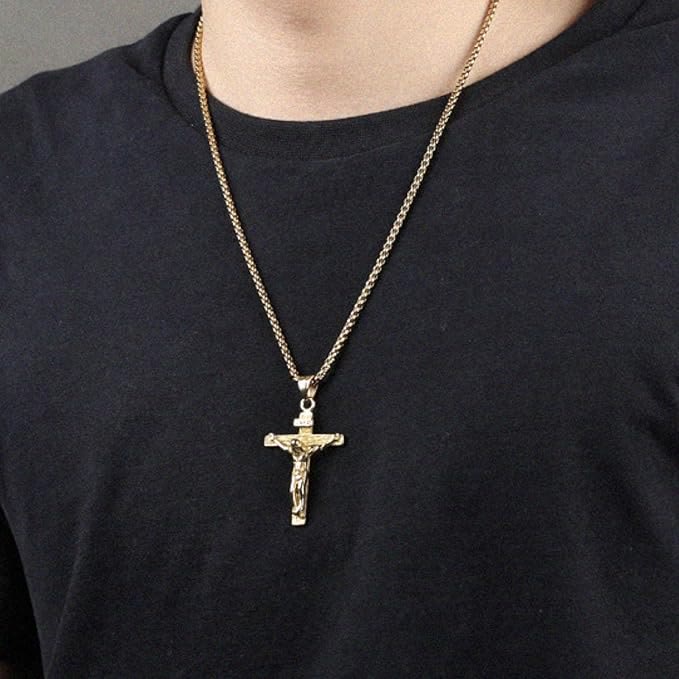 Crucifix Pendant Charm Necklace