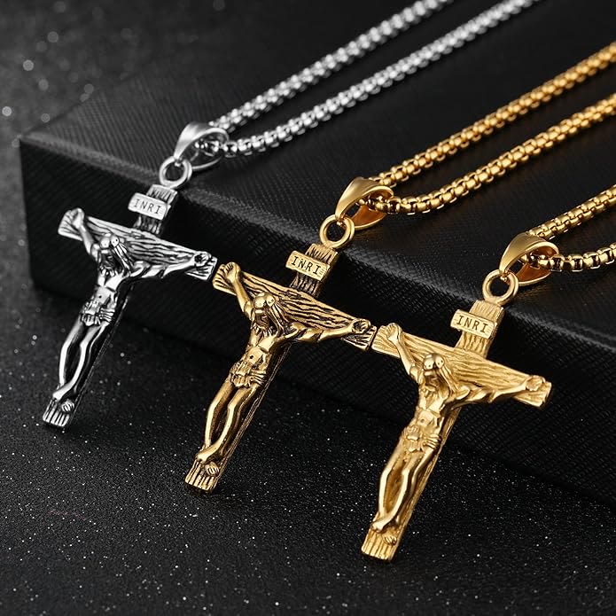 Crucifix Pendant Charm Necklace