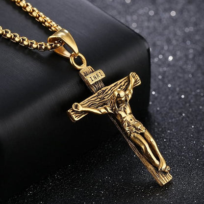 Crucifix Pendant Charm Necklace