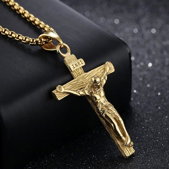 Crucifix Pendant Charm Necklace