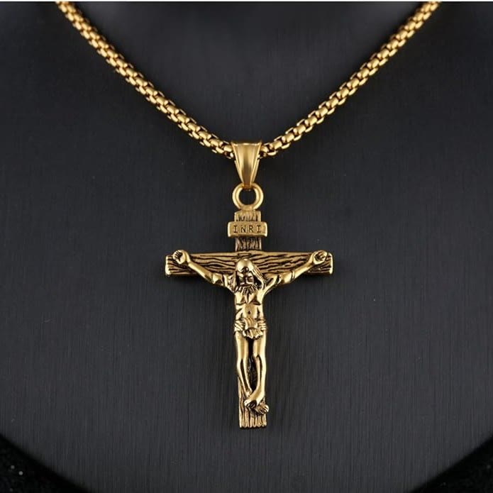 Crucifix Pendant Charm Necklace