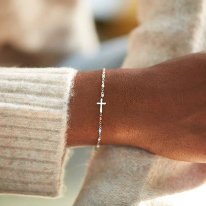 Minimalist Cross Bracelet