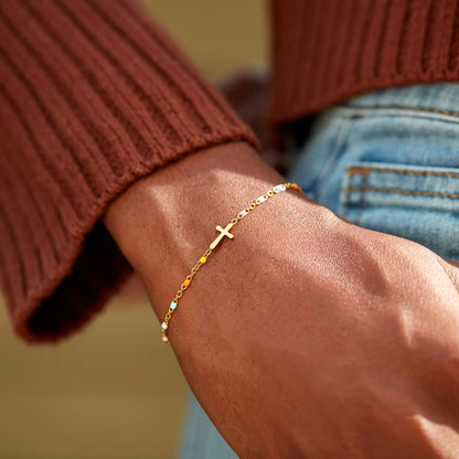 Minimalist Cross Bracelet