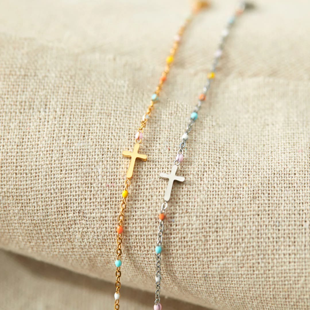 Minimalist Cross Bracelet