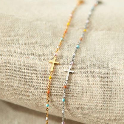 Minimalist Cross Bracelet