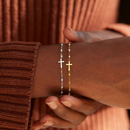 Minimalist Cross Bracelet