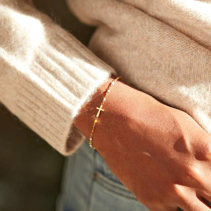 Minimalist Cross Bracelet