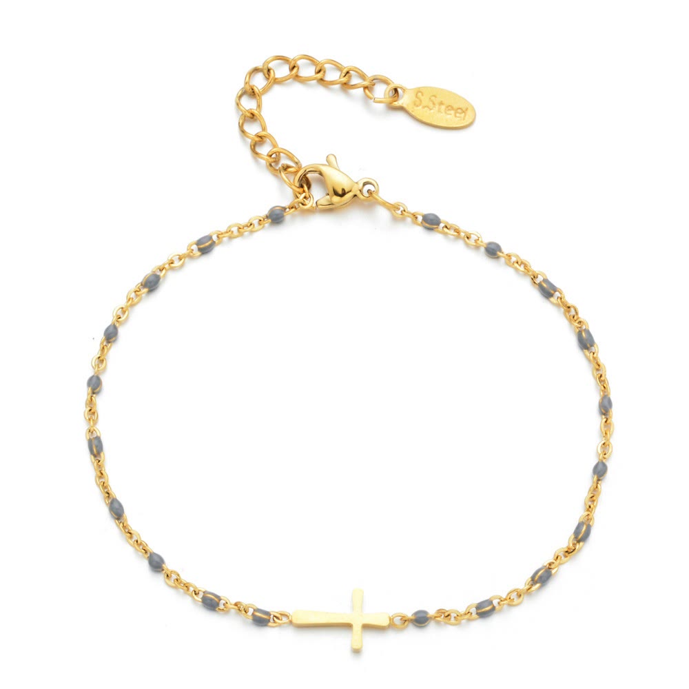 Minimalist Cross Bracelet