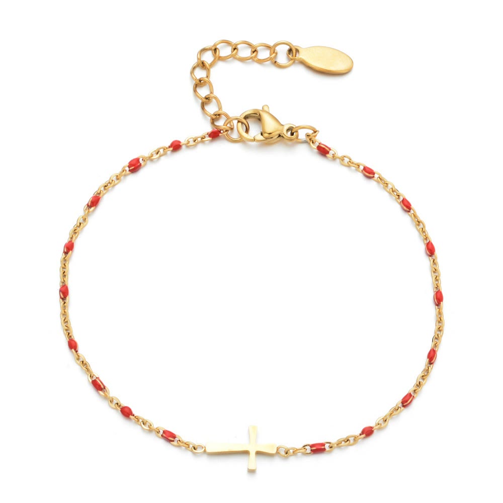 Minimalist Cross Bracelet