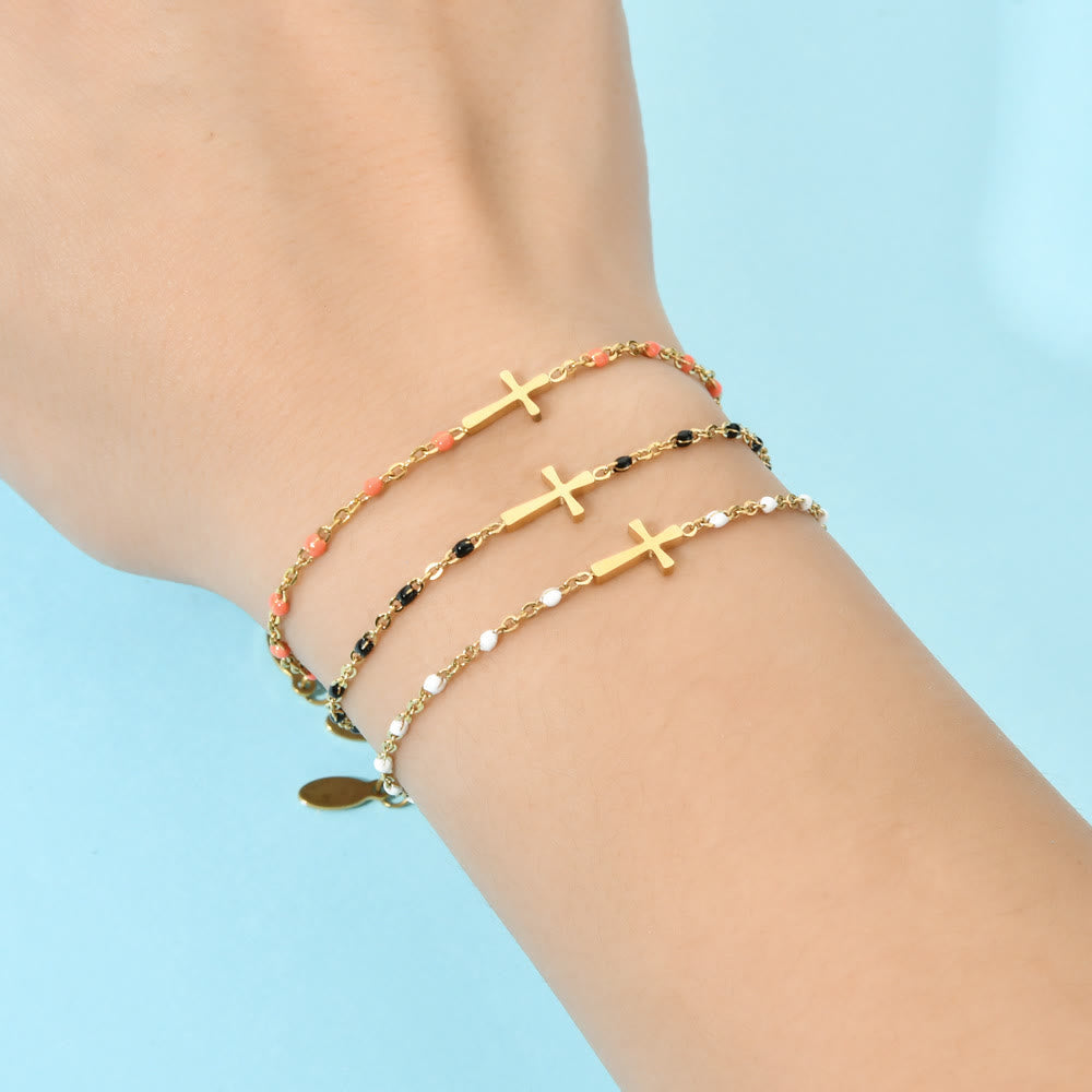 Minimalist Cross Bracelet