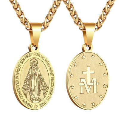 Miraculous Mary Pendant Necklace