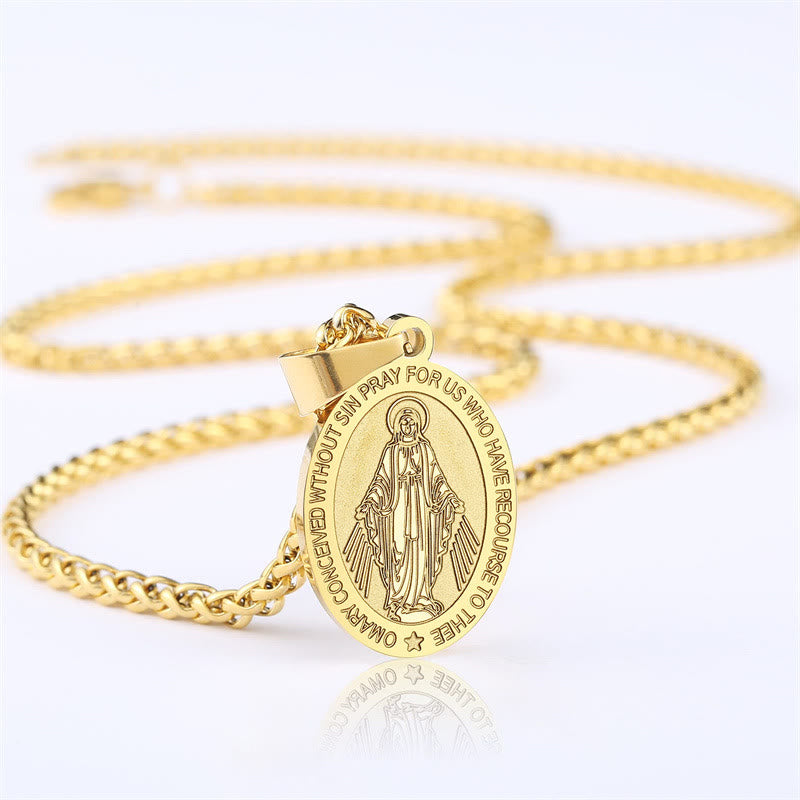 Miraculous Mary Pendant Necklace