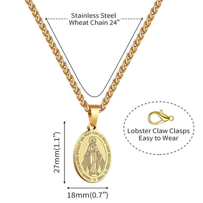 Miraculous Mary Pendant Necklace