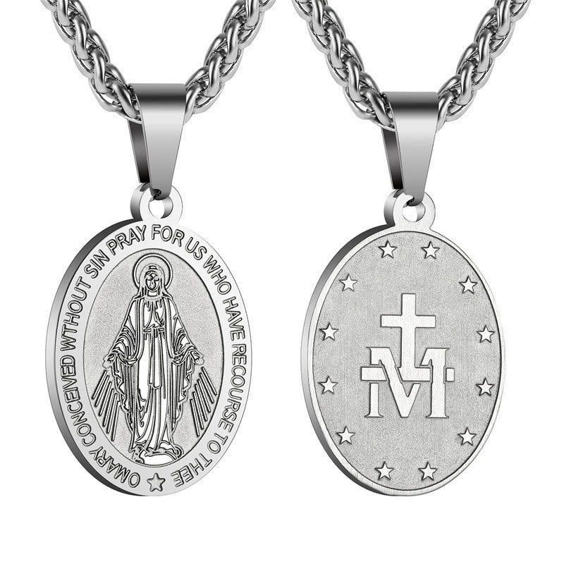 Miraculous Mary Pendant Necklace