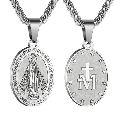 Miraculous Mary Pendant Necklace
