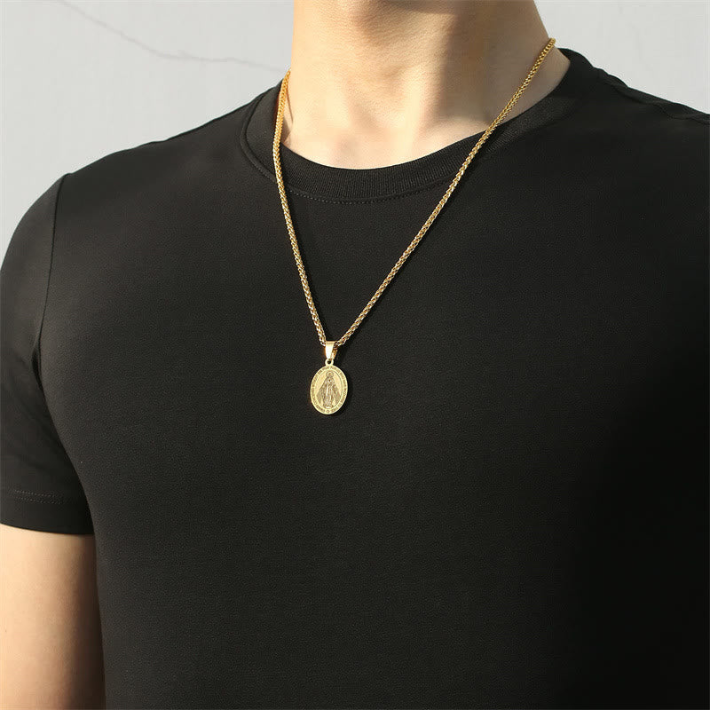 Miraculous Mary Pendant Necklace