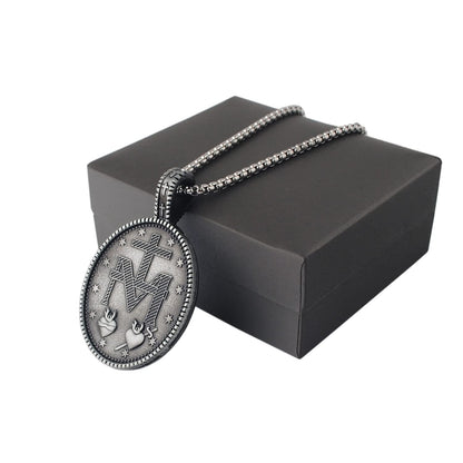 Divine Virgin Mary Medallion Necklace