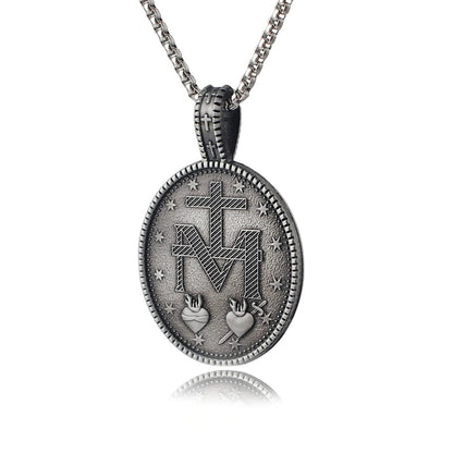 Divine Virgin Mary Medallion Necklace
