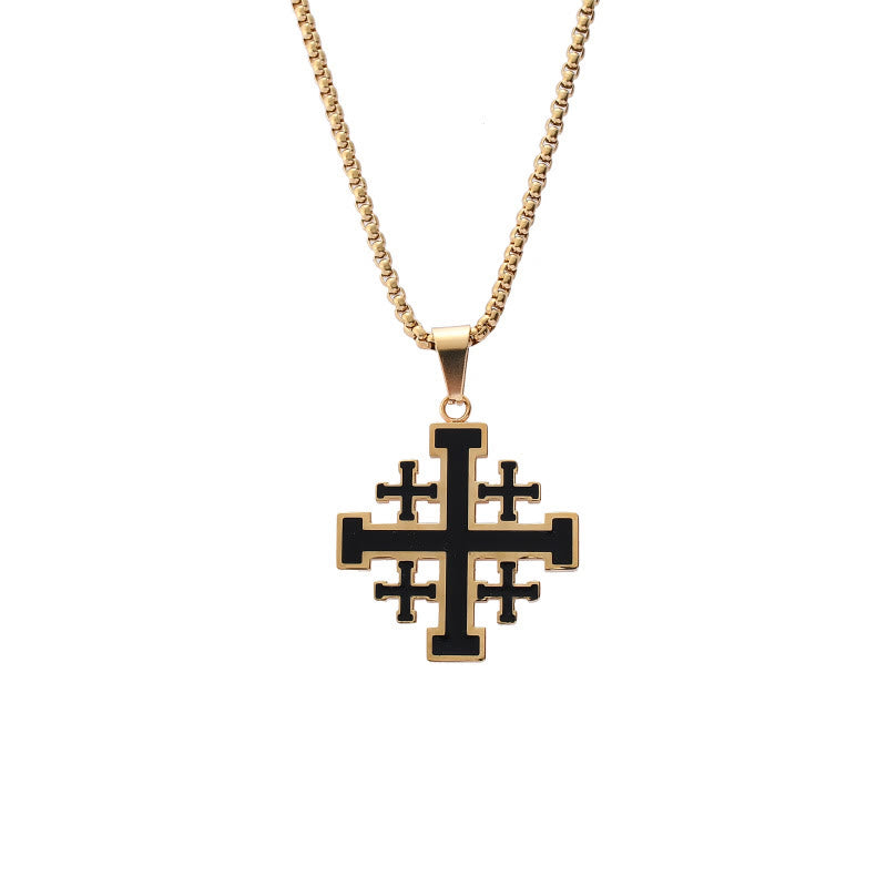 Jerusalem Cross Pendant Necklace