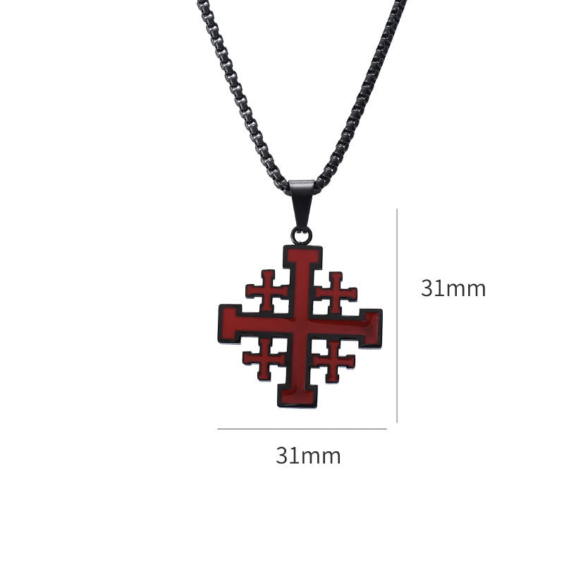 Jerusalem Cross Pendant Necklace