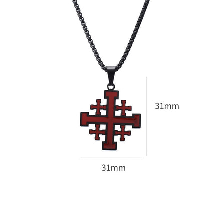 Jerusalem Cross Pendant Necklace