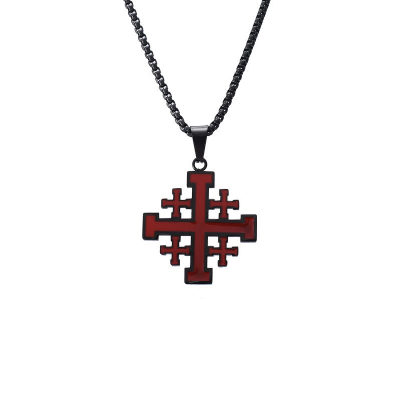 Jerusalem Cross Pendant Necklace