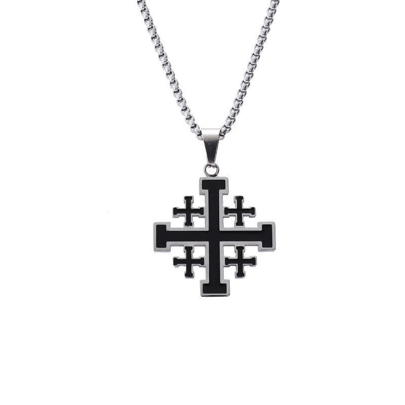 Jerusalem Cross Pendant Necklace