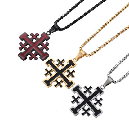 Jerusalem Cross Pendant Necklace