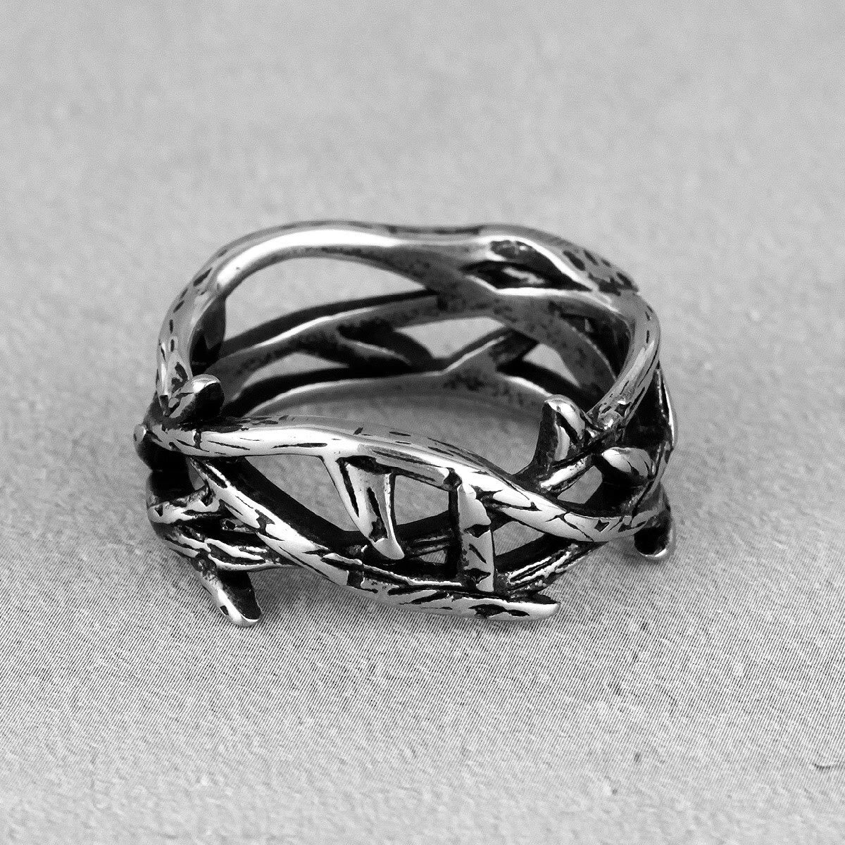 Jesus Crown of Thorns Titanium Ring