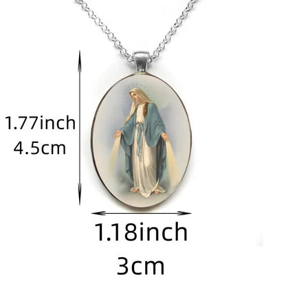 Miraculous Medal Virgin Mary Necklace