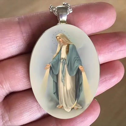 Miraculous Medal Virgin Mary Necklace