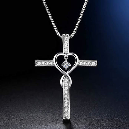 Birthstone Cross Necklace