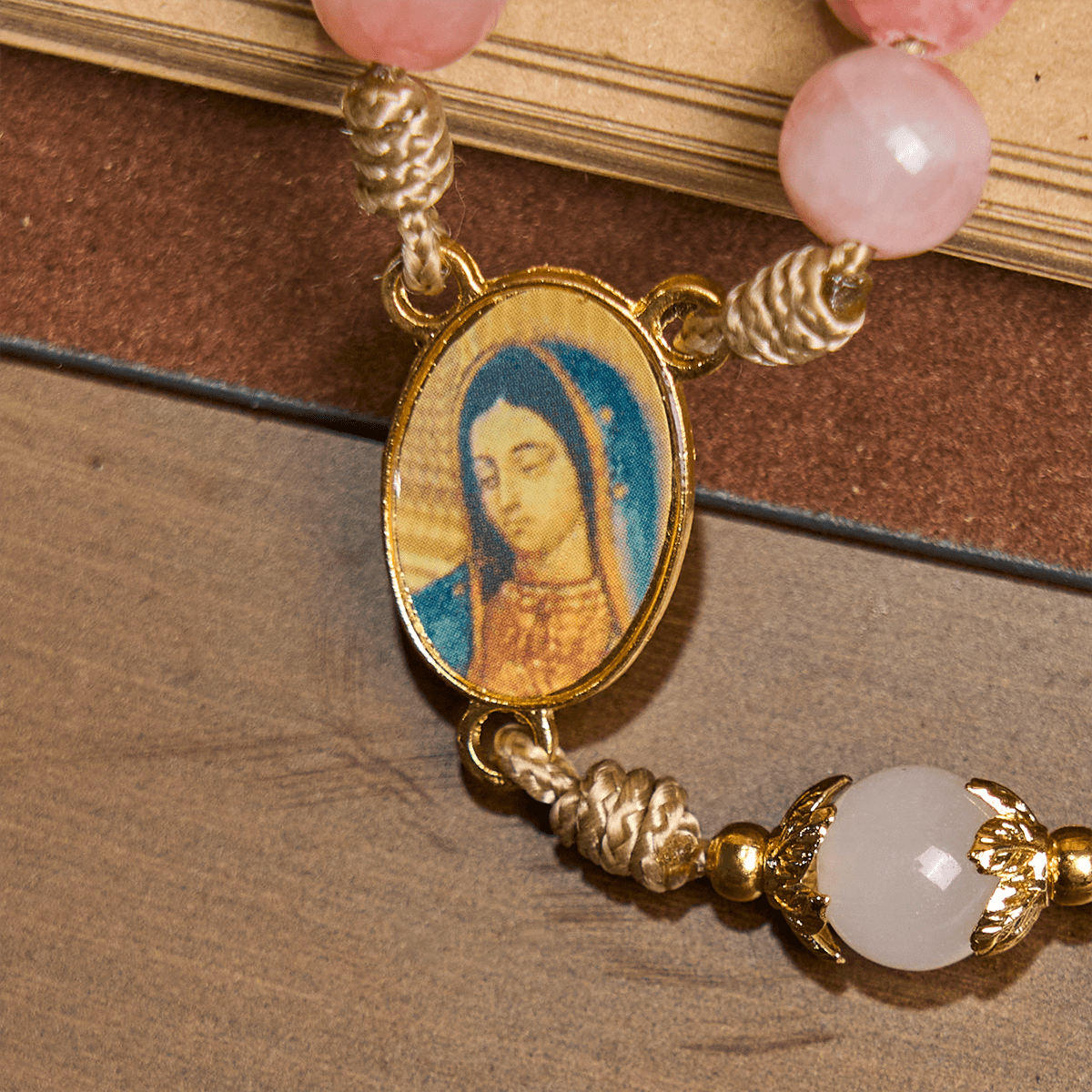 The Madonna Rosary – Blush Pink & Gold