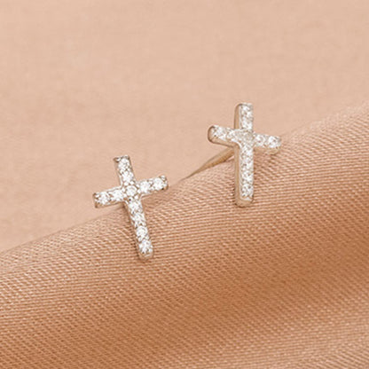 S925 Faith Cross Earrings