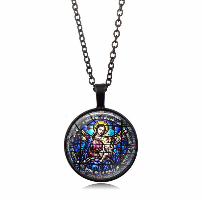 Madonna & Roses of Guadalupe Necklace