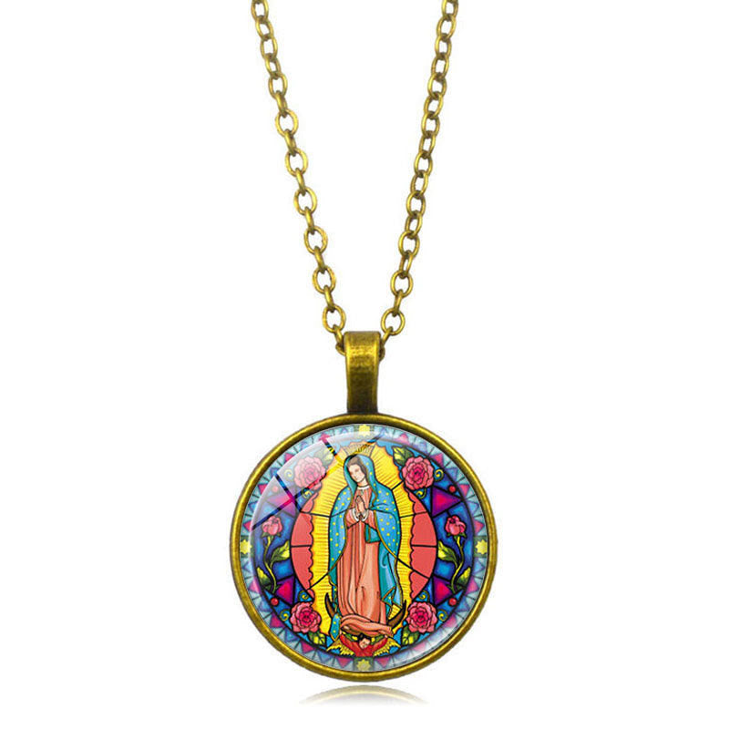 Madonna & Roses of Guadalupe Necklace