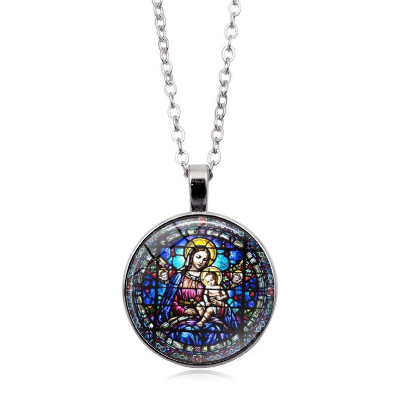 Madonna & Roses of Guadalupe Necklace