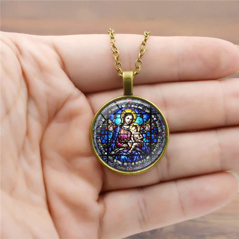 Madonna & Roses of Guadalupe Necklace