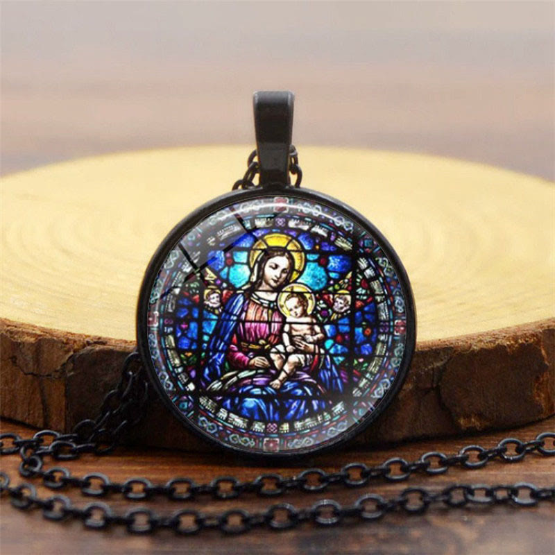 Madonna & Roses of Guadalupe Necklace