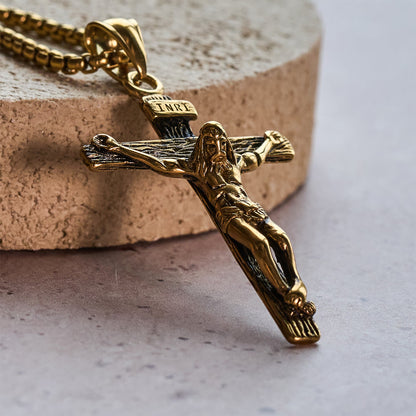Crucifix Pendant Charm Necklace