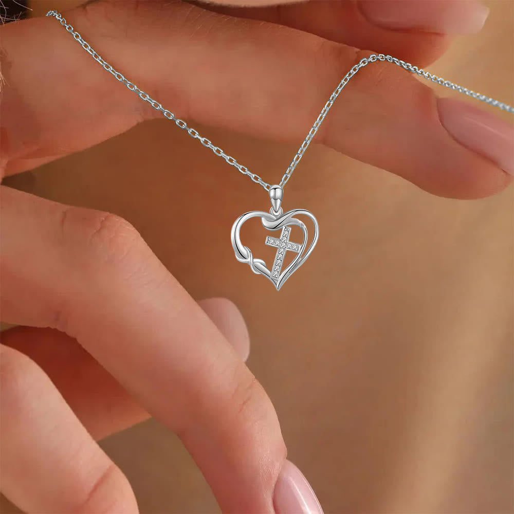 Timeless Elegance Heart & Cross Necklace: A Symbol of Devotion