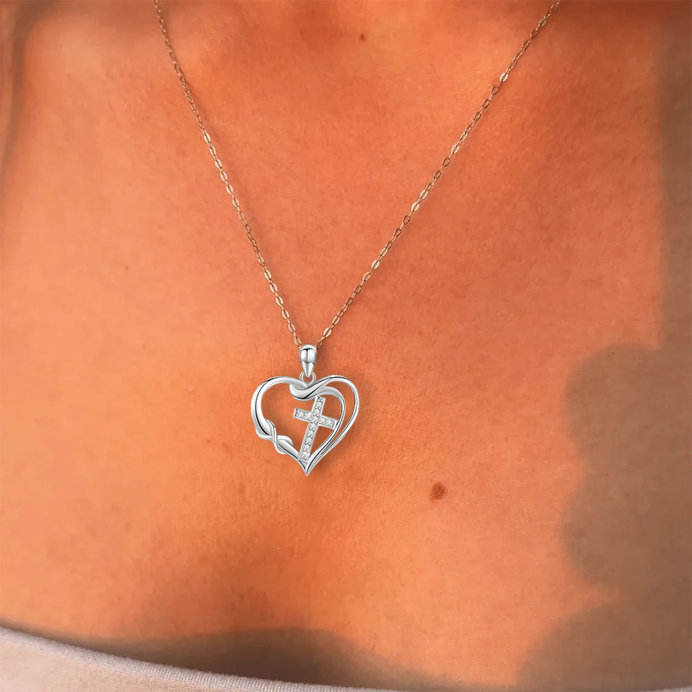 Timeless Elegance Heart & Cross Necklace: A Symbol of Devotion