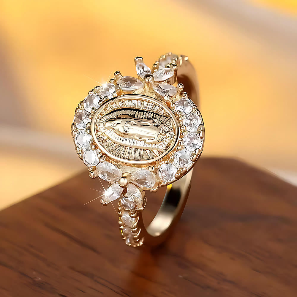 Virgin Mary Emblem Ring