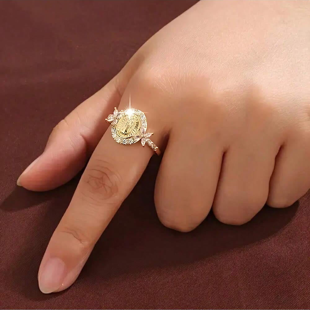 Virgin Mary Emblem Ring
