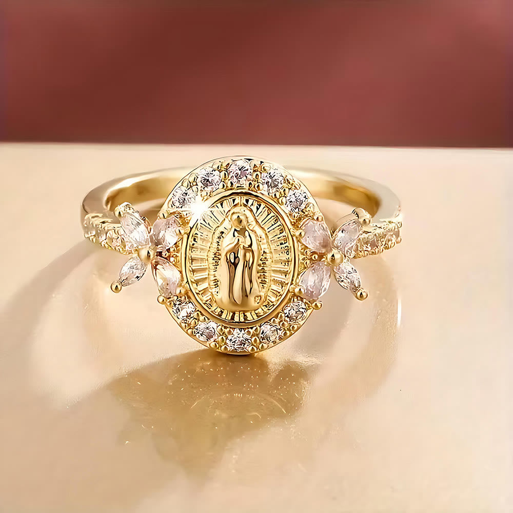 Virgin Mary Emblem Ring